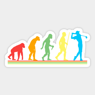 Golfer Evolution- Golfer Gifts Sticker